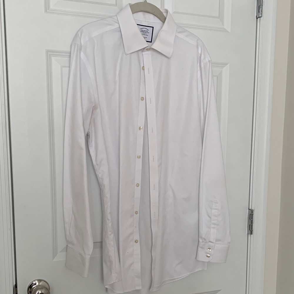 Charles Tyrwhitt Crisp White Dress Shirt 16 1/2 / 35